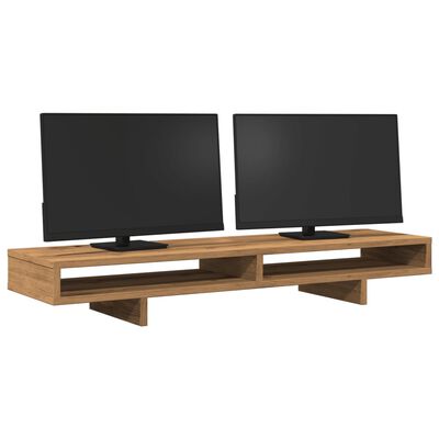 vidaXL Support de moniteur chêne artisanal 100x27x15cm bois ingénierie