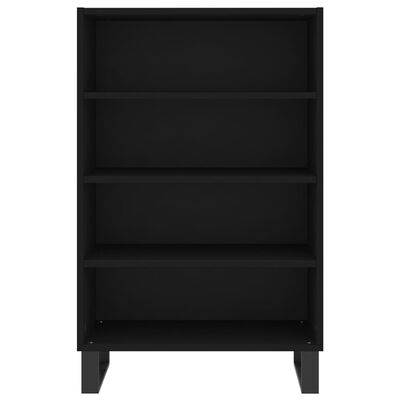 vidaXL Buffet haut noir 57x35x90 cm bois d'ingénierie