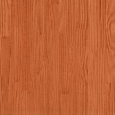 vidaXL Lit haut avec toit cire marron 75x190 cm bois de pin massif