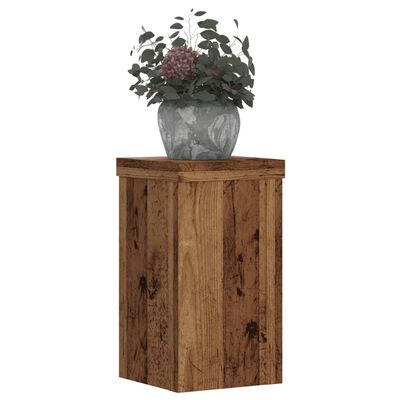 vidaXL Supports pour plantes 2 pcs vieux bois bois d'ingénierie