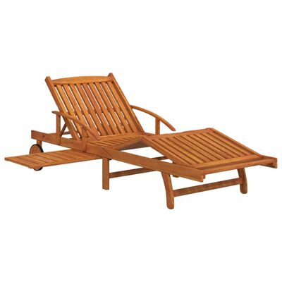 vidaXL Chaises longues lot de 2 Bois d'acacia solide