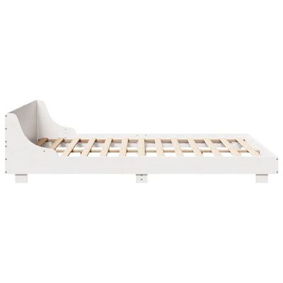 vidaXL Cadre de lit sans matelas blanc 150x200 cm bois de pin massif