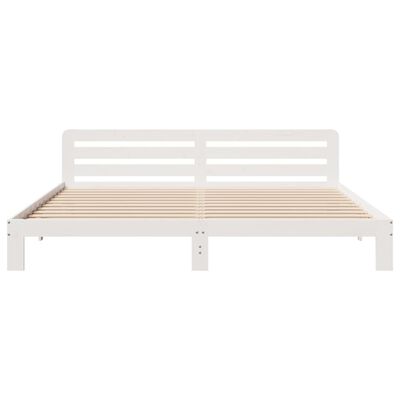 vidaXL Cadre de lit sans matelas blanc 180x200 cm bois massif de pin