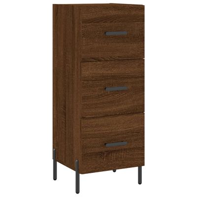 vidaXL Buffet haut Chêne marron 34,5x34x180 cm Bois d'ingénierie