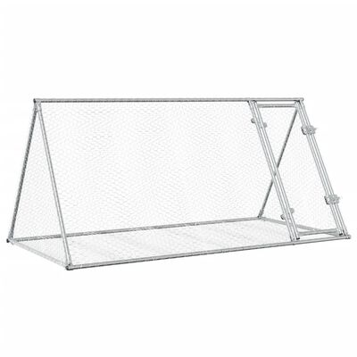 vidaXL Cage à lapin argenté 200x105x91 cm acier galvanisé