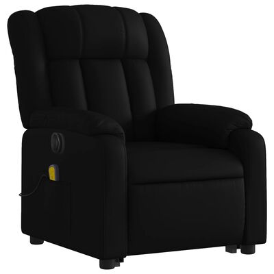 vidaXL Fauteuil inclinable de massage électrique noir similicuir