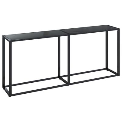 vidaXL Table console Noir 180x35x75,5 cm Verre trempé