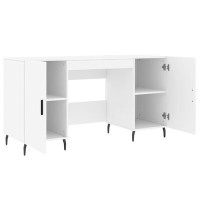 vidaXL Bureau blanc 140x50x75 cm bois d'ingénierie