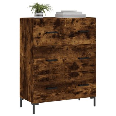 vidaXL Buffet chêne fumé 69,5x34x90 cm bois d'ingénierie