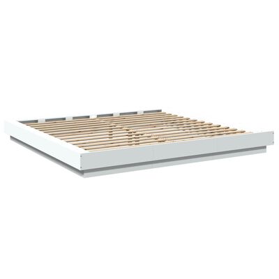 vidaXL Cadre de lit sans matelas blanc 200x200 cm