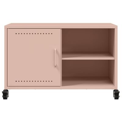 vidaXL Meuble TV rose 68x39x43,5 cm acier