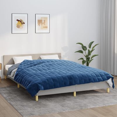 vidaXL Couverture lestée Bleu 220x230 cm 11 kg Tissu