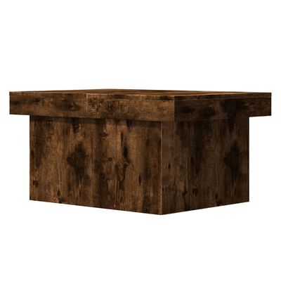 vidaXL Table basse chêne fumé 80x55x40 cm bois d'ingénierie