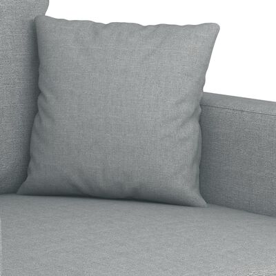 vidaXL Ensemble de canapés 2 pcs avec coussins Gris clair Tissu