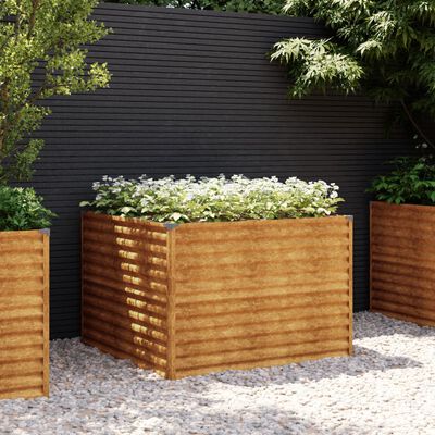 vidaXL Lit surélevé de jardin 100x100x69 cm acier corten