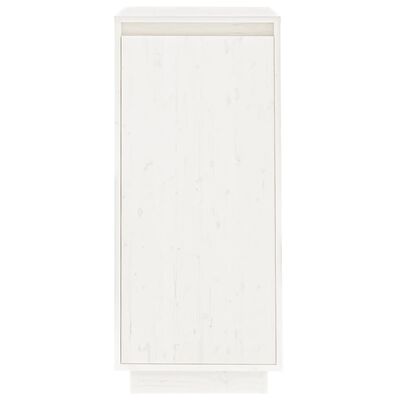 vidaXL Armoire à chaussures Blanc 35x35x80 cm Bois de pin massif