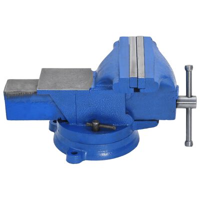 vidaXL Étau d'établi bleu 125 mm fonte