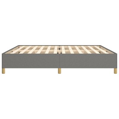 vidaXL Cadre de lit sans matelas gris foncé 200x200 cm tissu