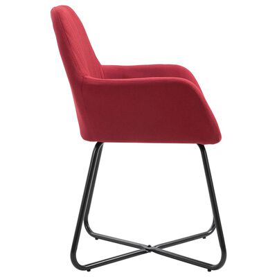 vidaXL Chaises à manger lot de 6 rouge bordeaux tissu