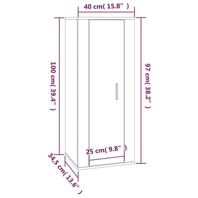 vidaXL Ensemble de meubles TV 6 pcs Chêne fumé Bois d'ingénierie