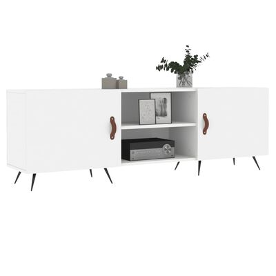 vidaXL Meuble TV blanc 150x30x50 cm bois d'ingénierie