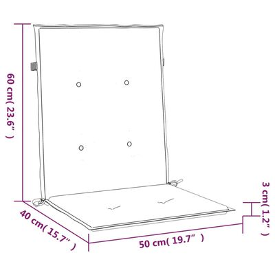 vidaXL Coussins de chaise à dossier bas lot de 4 modèle de feuille