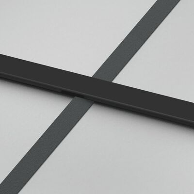 vidaXL Porte coulissante noir 102,5x205 cm verre trempé aluminium