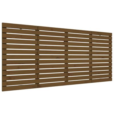 vidaXL Tête de lit murale Marron miel 156x3x91,5 cm Bois massif de pin