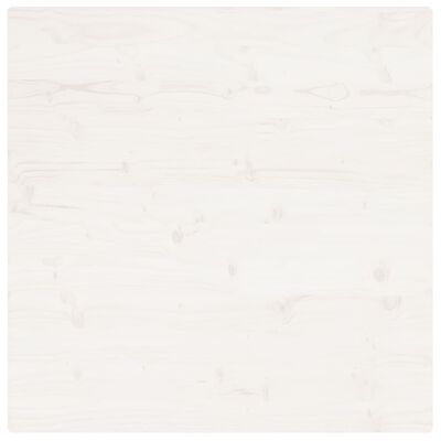 vidaXL Dessus de table blanc 90x90x2,5 cm bois de pin massif