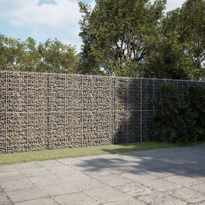 vidaXL Panier gabion avec couvercle 1150x100x200 cm fer galvanisé