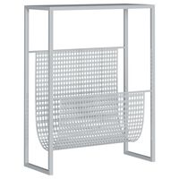 vidaXL Porte-revue Argenté 35x15x45 cm Acier