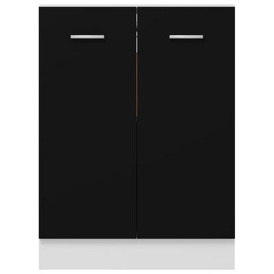 vidaXL Armoire de plancher Noir 60x46x81,5 cm Bois d'ingénierie