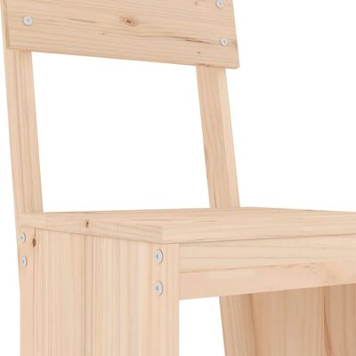 vidaXL Tabourets de bar lot de 2 40x48,5x115,5 cm bois massif de pin