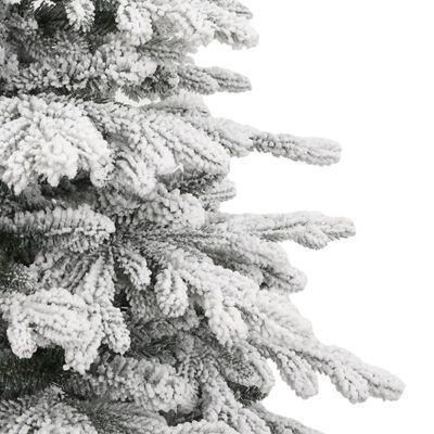 vidaXL Sapin de Noël artificiel à charnières avec neige floquée 180 cm