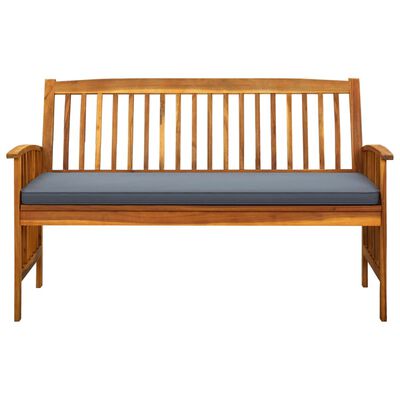 vidaXL Banc de jardin avec coussin 147 cm Bois d'acacia massif