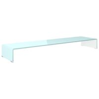 vidaXL Meuble TV/Support pour moniteur 120x30x13 cm verre vert