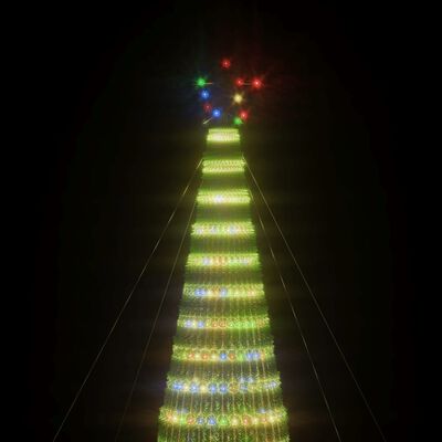 vidaXL Arbre de Noël lumineux conique 1544 LED colorées 500 cm