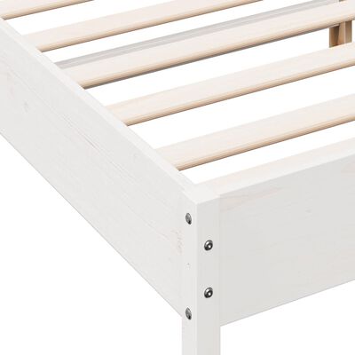 vidaXL Cadre de lit sans matelas blanc 140x190 cm bois de pin massif