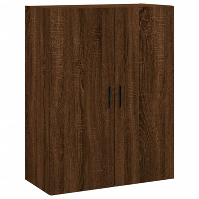 vidaXL Buffet haut Chêne marron 69,5x34x180 cm Bois d'ingénierie