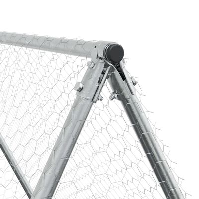 vidaXL Cage pour poules argenté 200x100x190 cm acier galvanisé