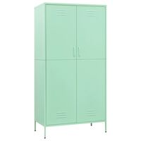 vidaXL Garde-robe Vert menthe 90x50x180 cm Acier