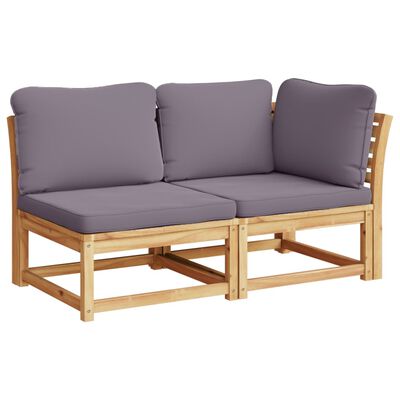 vidaXL Salon de jardin avec coussins 11 pcs bois massif d'acacia