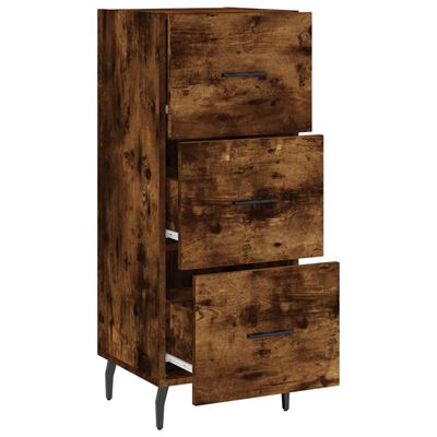 vidaXL Buffet Chêne fumé 34,5x34x90 cm Bois d'ingénierie