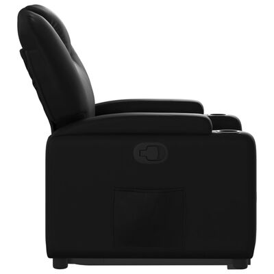 vidaXL Fauteuil inclinable Noir Similicuir