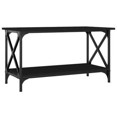 vidaXL Table basse Noir 80x45x45 cm Bois d'ingénierie et fer