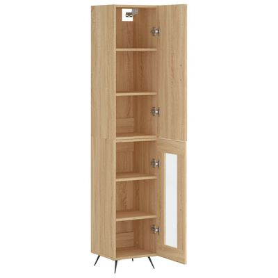 vidaXL Buffet haut Chêne sonoma 34,5x34x180 cm Bois d'ingénierie