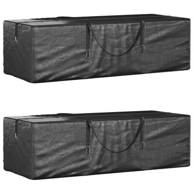 vidaXL Sacs de rangement pour sapin de Noël 2 pcs noir