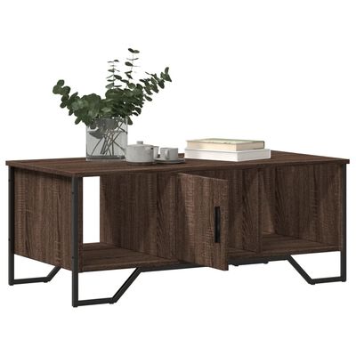 vidaXL Table basse chêne marron 100x51x40 cm bois d'ingénierie