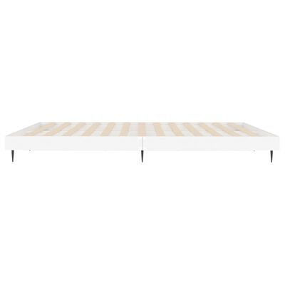 vidaXL Cadre de lit sans matelas blanc 150x200 cm bois d'ingénierie