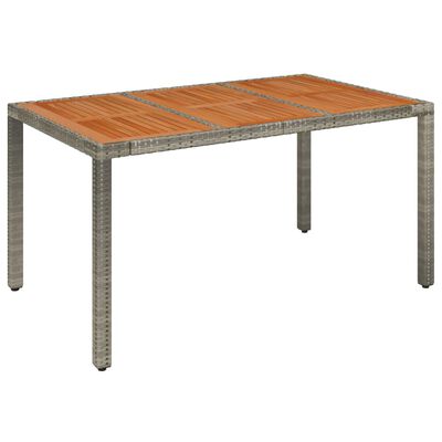 vidaXL Ensemble à manger de jardin et coussins 7 pcs gris rotin